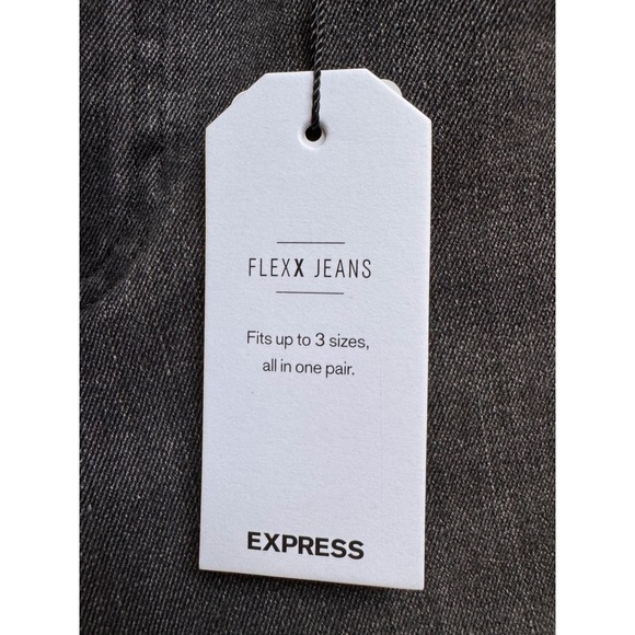 Express Women Flexx High Rise Ultra Hyper Stretch Skinny Jeans Black Sz M 6/8/10 - Picture 5 of 9